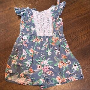 Art Class Floral Toddler Romper Size 2T Boho Summer Outfit